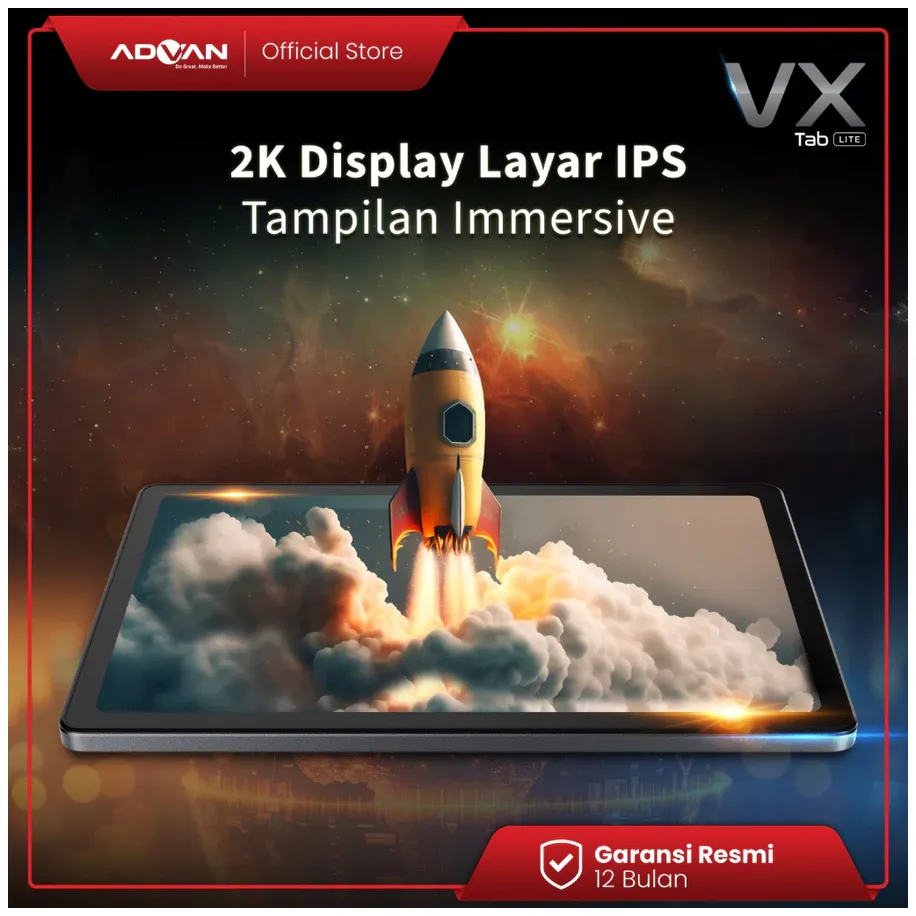 ADVAN Notebook Tab Vx Lite 10.4 Octa Core 2.0Ghz Tablet Dual Sim Card 4G LTE