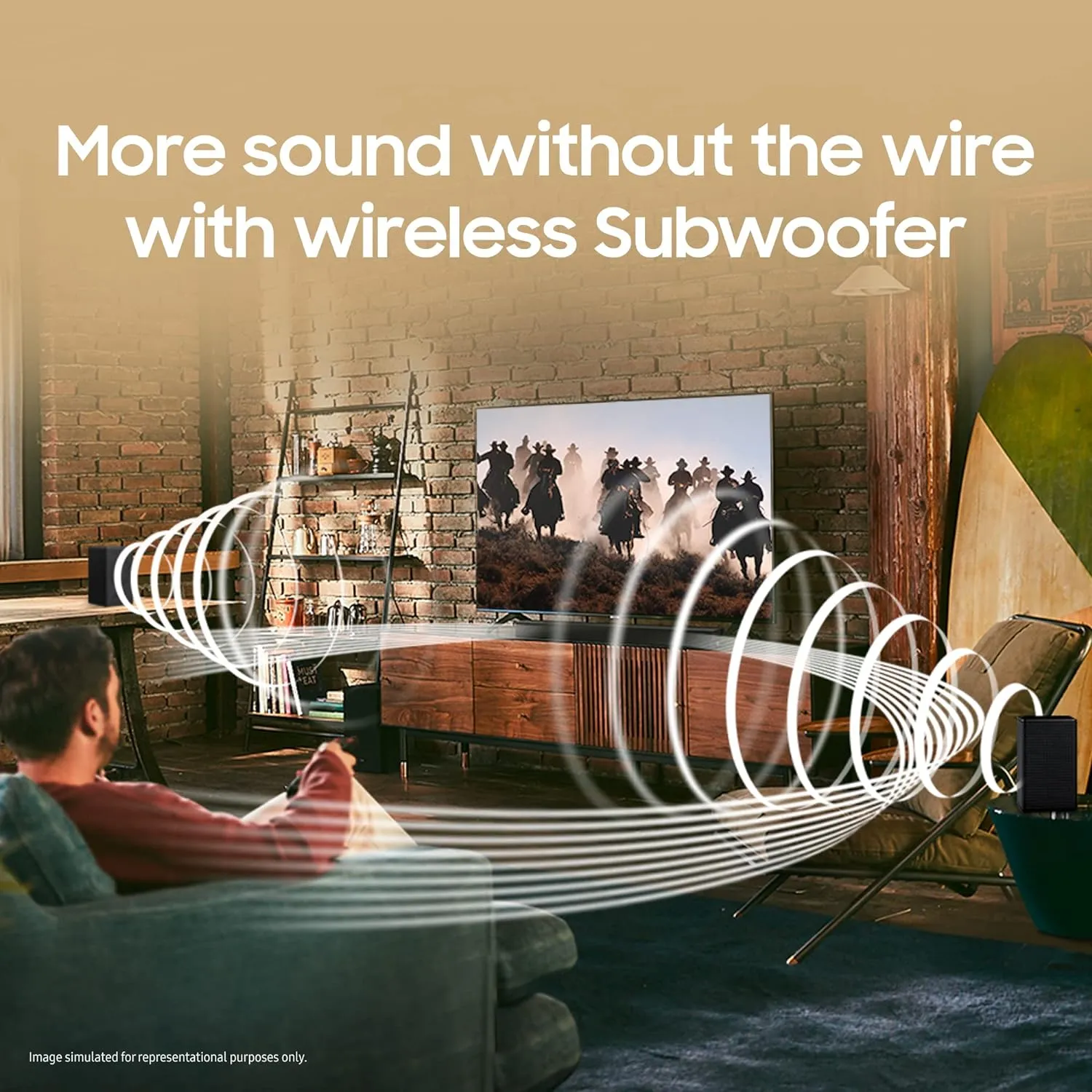 Samsung Soundbar HW-C45E/XL 2.1 Channel, 300W, Dolby Digital, 3 Speakers, Wireless Subwoofer, Bluetooth Enabled and DTS Virtual X Experience Sound (Black)
