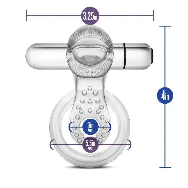 Stay Hard 10 Function Vibrating Tongue Ring Clear