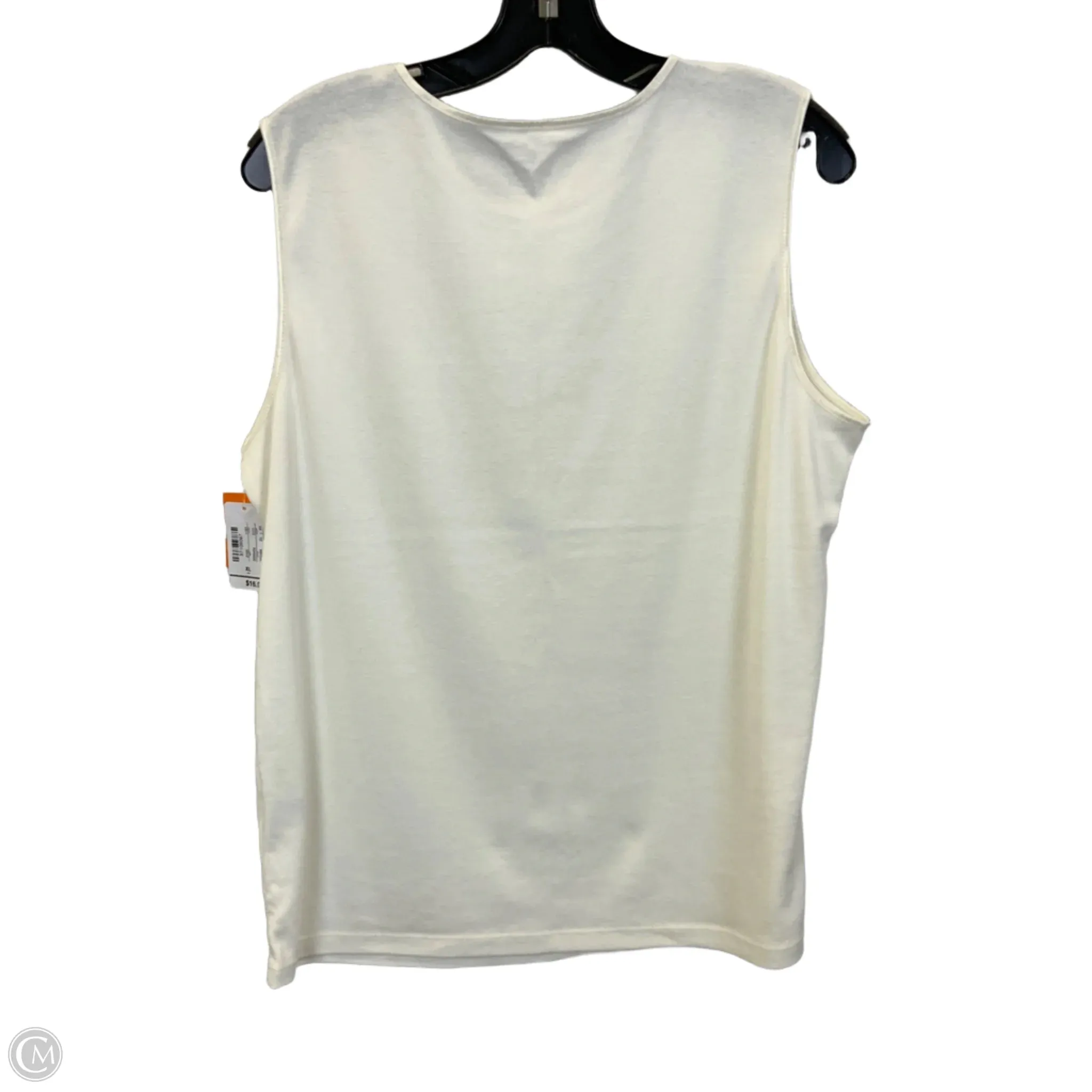 Top Sleeveless Basic By Christopher And Banks In Cream, Size: Xl