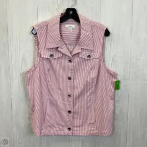 Top Sleeveless By Cj Banks In Striped Pattern, Size: 1x