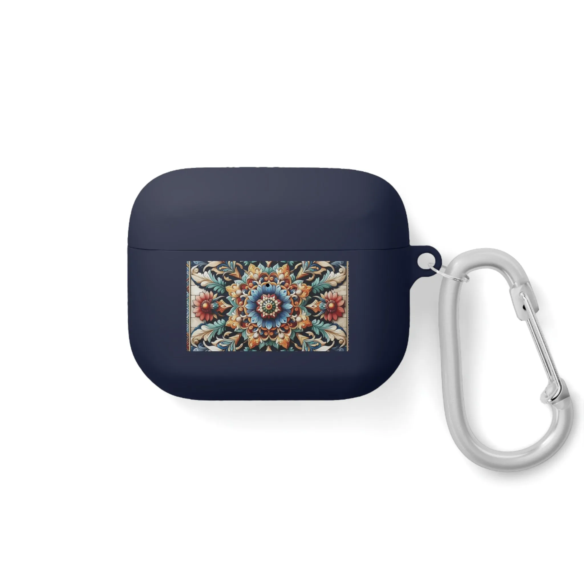 Traditional tile art flower pattern in pastel tones AirPods and AirPods Pro Case Cover