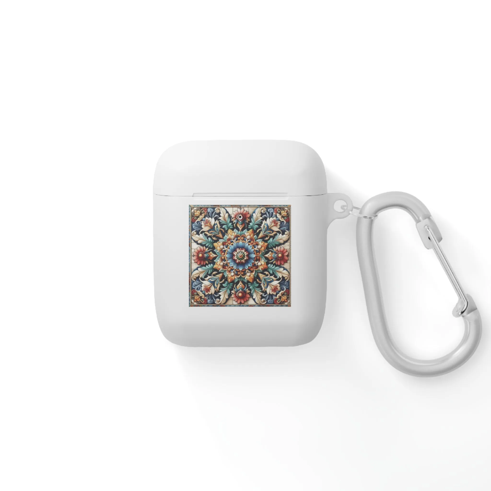 Traditional tile art flower pattern in pastel tones AirPods and AirPods Pro Case Cover