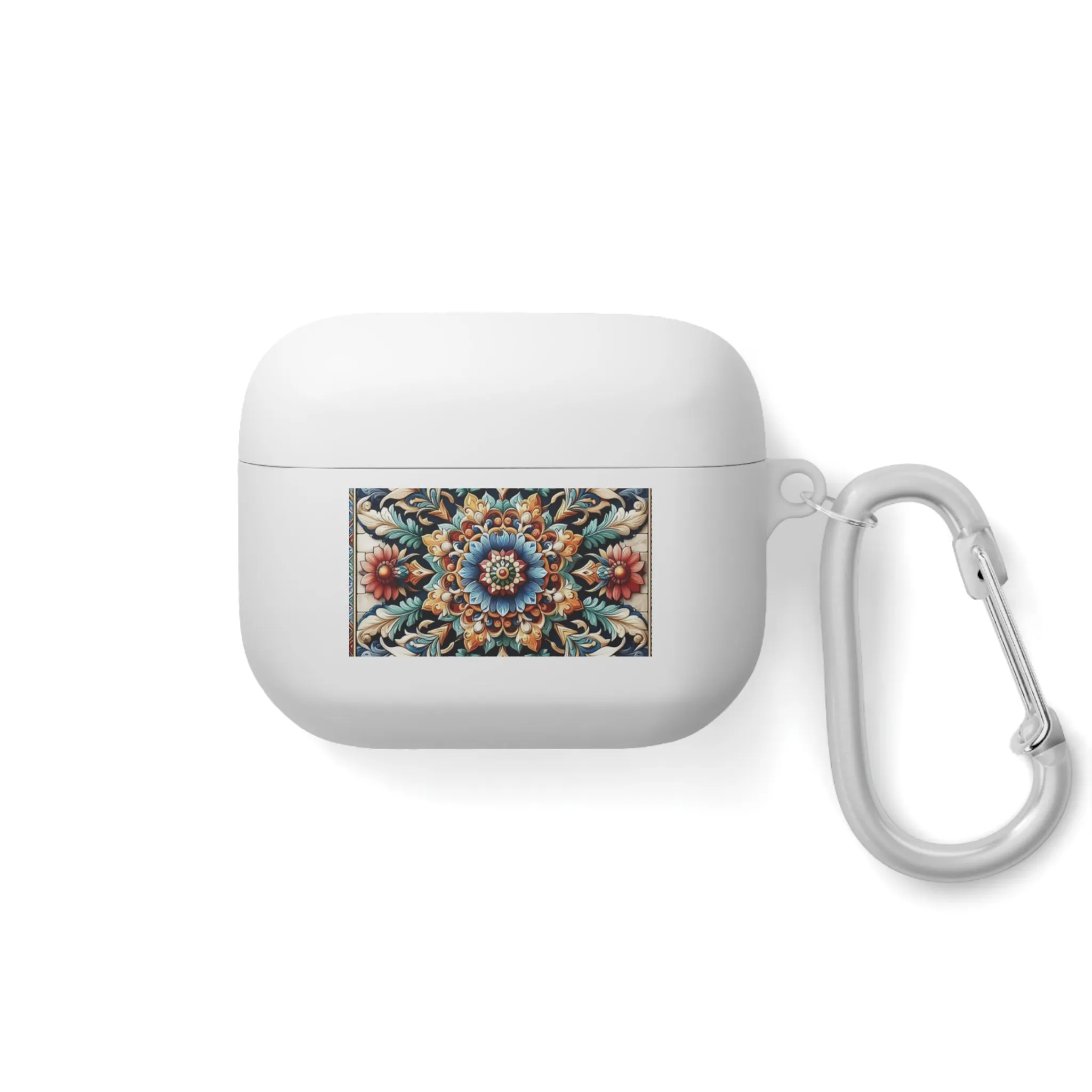 Traditional tile art flower pattern in pastel tones AirPods and AirPods Pro Case Cover