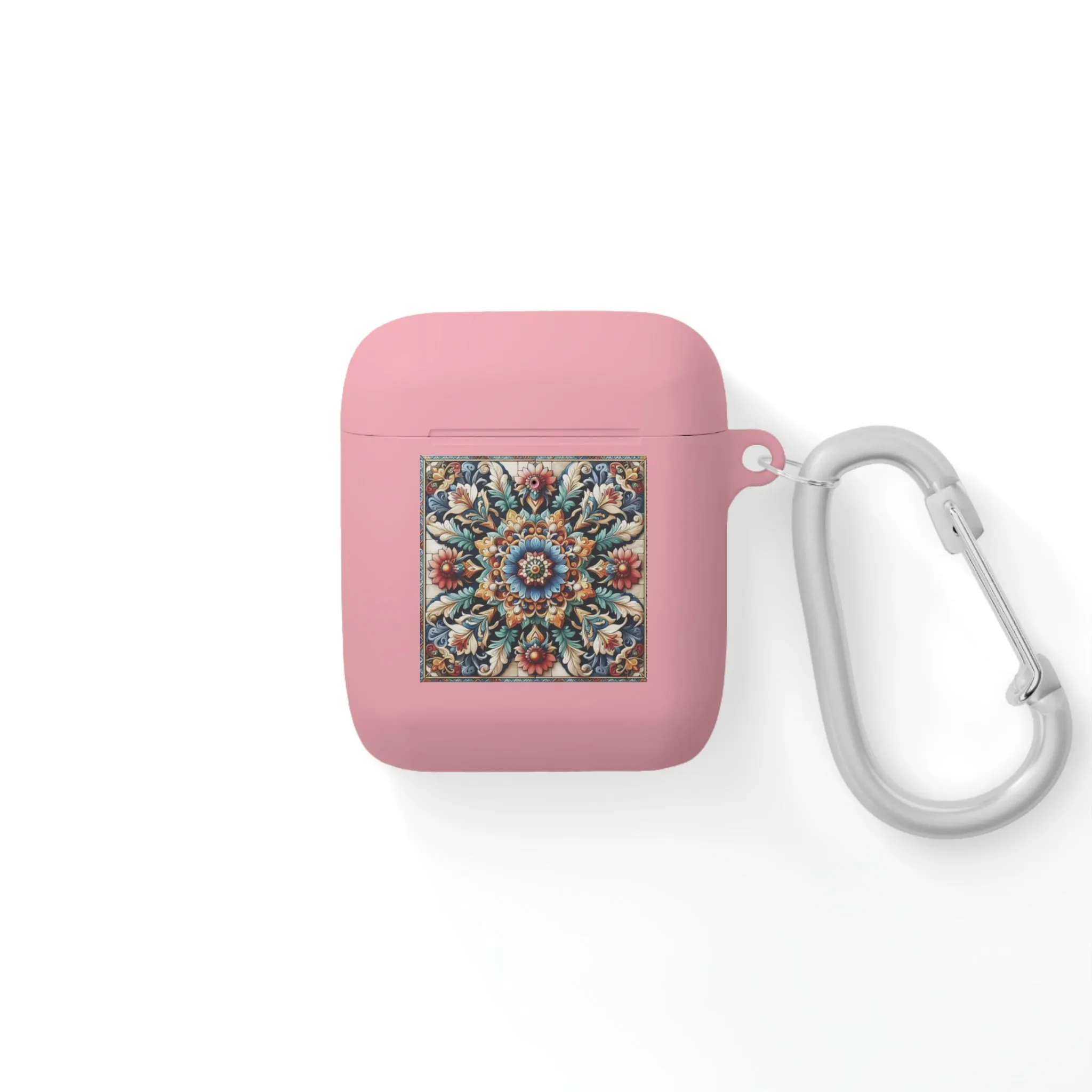 Traditional tile art flower pattern in pastel tones AirPods and AirPods Pro Case Cover