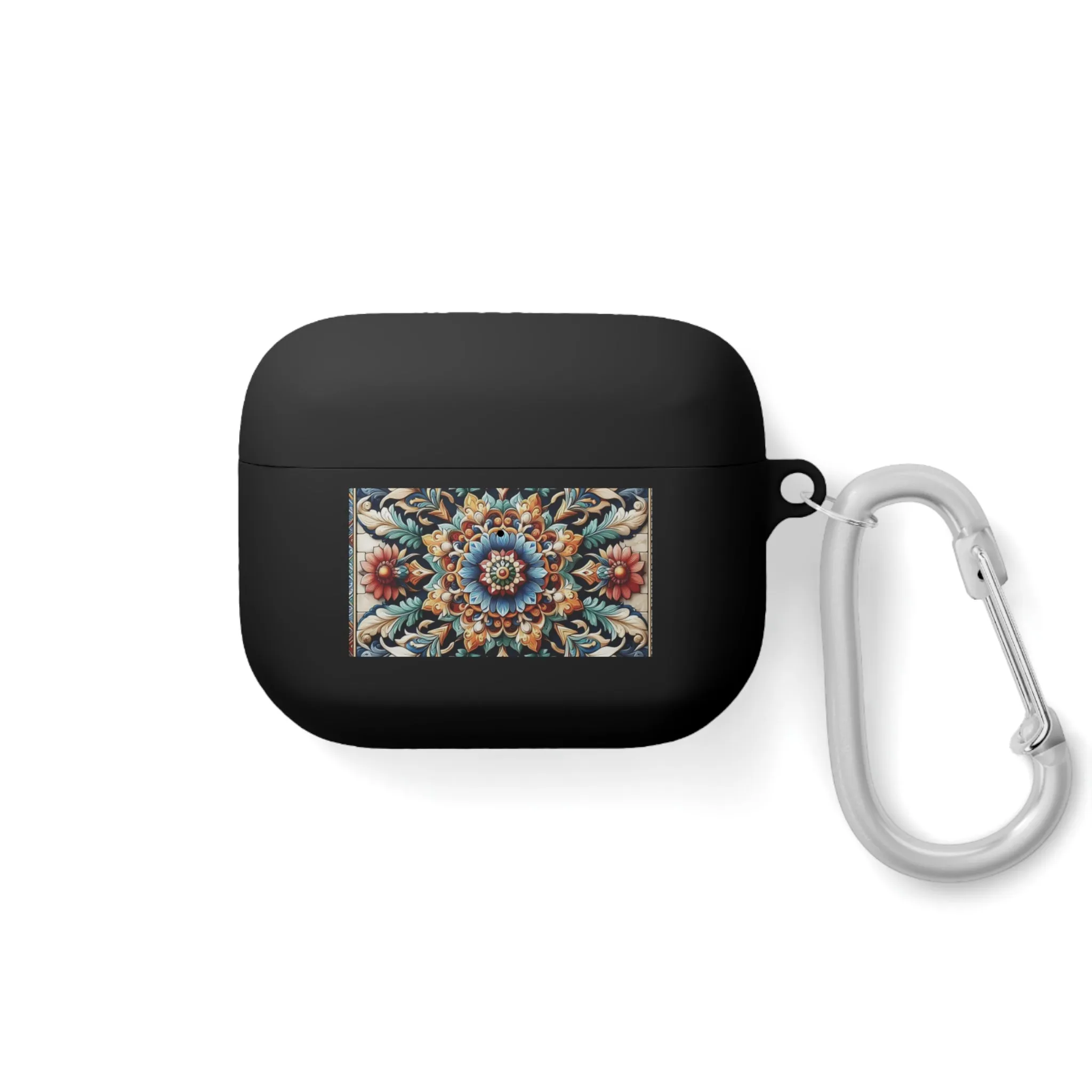 Traditional tile art flower pattern in pastel tones AirPods and AirPods Pro Case Cover