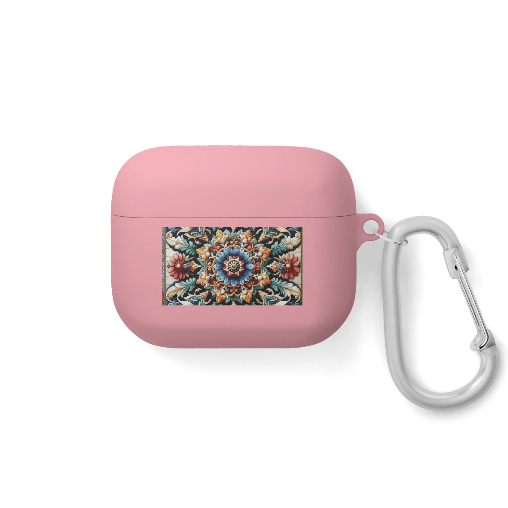 Traditional tile art flower pattern in pastel tones AirPods and AirPods Pro Case Cover